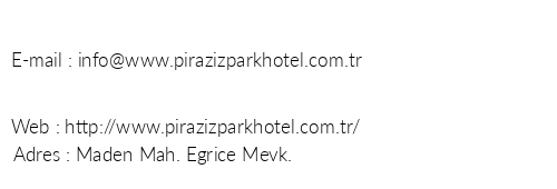 Piraziz Park Hotel telefon numaralar, faks, e-mail, posta adresi ve iletiim bilgileri